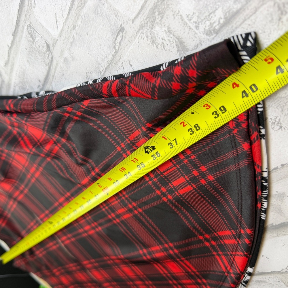Hot Topic Skater Skirt Lot of 2 Women XL Red Black White Plaid Zipper Mini EUC - Picture 11 of 12